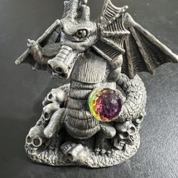 The Dragon of Mystery mini pewter figurine by Mark Locker