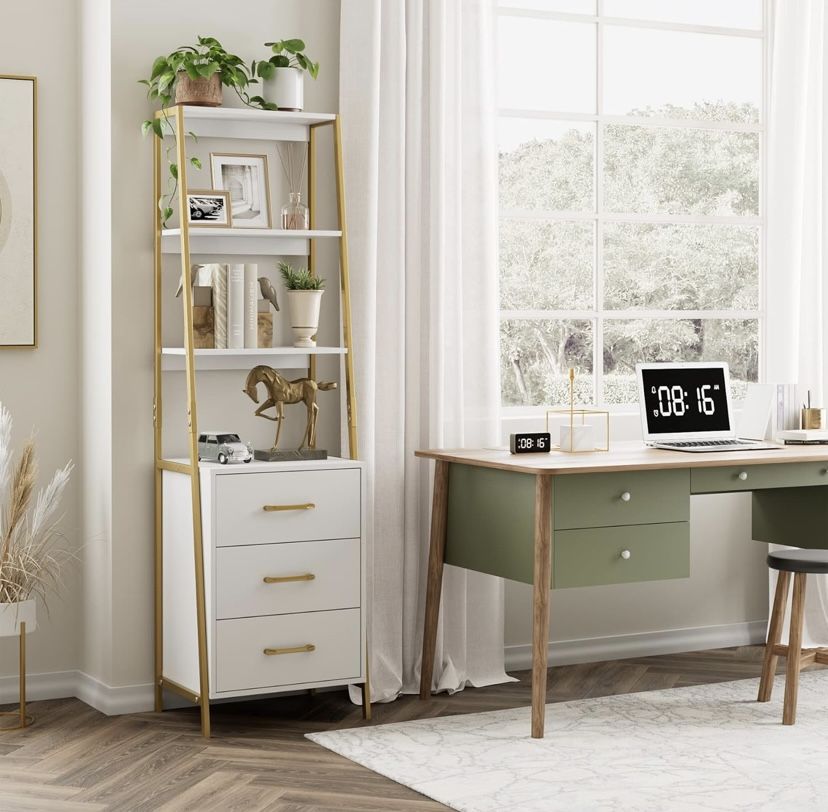 Tall Bookcase W/ Drawers (MW-138)