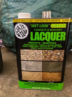 1 Gal. Clear Wet Look Green Concrete and Masonry Lacquer Sealer
