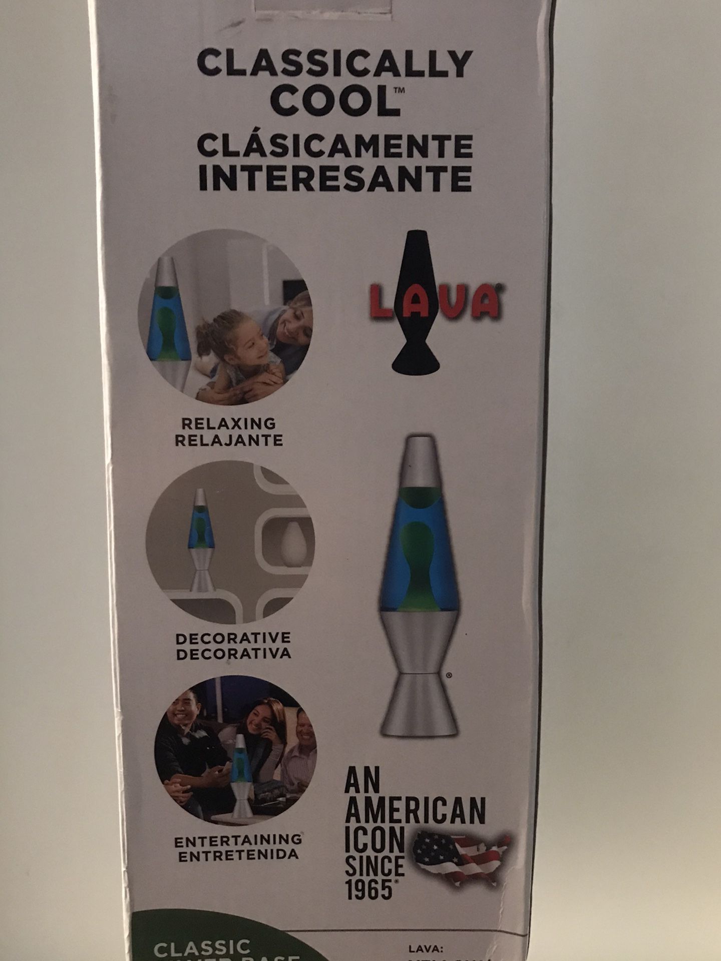 Lava Lite Classic 14.5-Inch Lava Lamp Yellow/Blue NIB