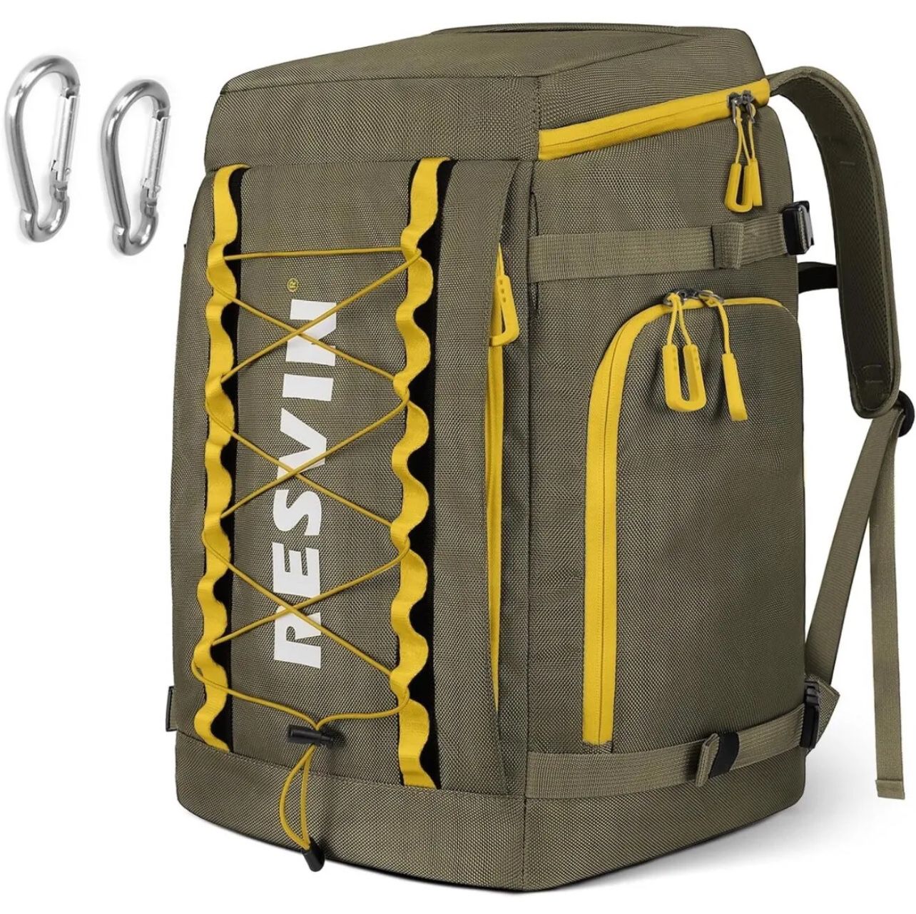 Ski Boot Bag Large 55L Ski Boot Bag Backpack 1680D Nylon Waterproof Ski Bag
