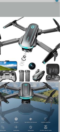 Best Drone in town!!!!!! BRAND NEW AND SEALED Drone with Camera for Adults and Beginners, 1080P HD FPV Foldable Mini Drone for Kids, 2 Batteries, Carr