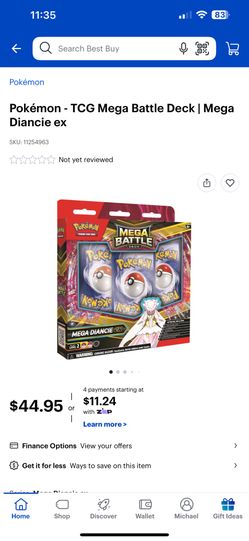 Pokemon Mega Battle Deck. Slight Tear Crease. 