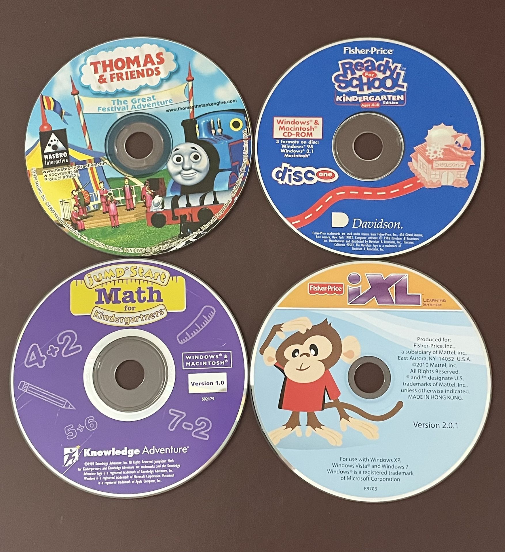 Fischer Price Ready For School Kindergarten Thomas Friends Jump Start Math 4 CDs