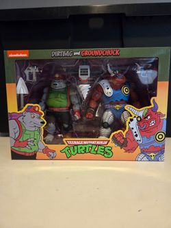 NECA Teenage Mutant Ninja Turtles Dirtbag & Groundchuck New Sealed TMNT Figures