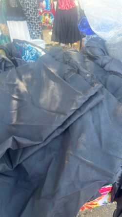 Black fabric  & satin fabric