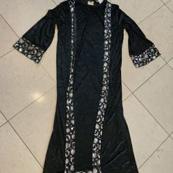Sun Moon Stars Warlock Robe Gown Halloween Costume & Witches Hat Adult Size