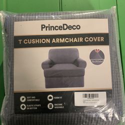 Club Chair Cover In Gray Courduroy-NEW