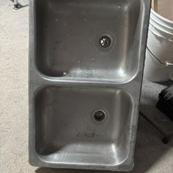 Double stainless steel sink