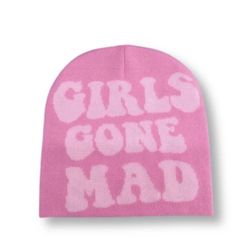Pink Girlsgonemad Beanie