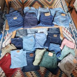 Vintage Men's Pants Jeans Denim Sale! Size 32 - 34 Waist Mostly