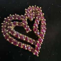14k Gold And Ruby Pendant