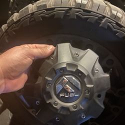 20” Fuel Rims and used Mud Tires.