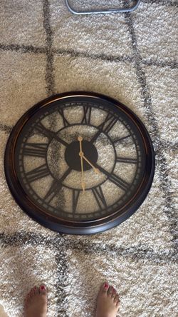 Large Round Wall Clock Roman Numerals