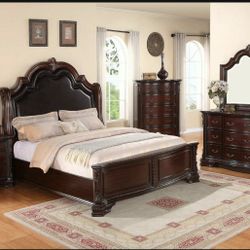 Sheffield Dark Cherry Panel Bedroom Set 