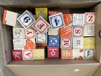 Uncle Goose Wooden Blocks Korean and English Set