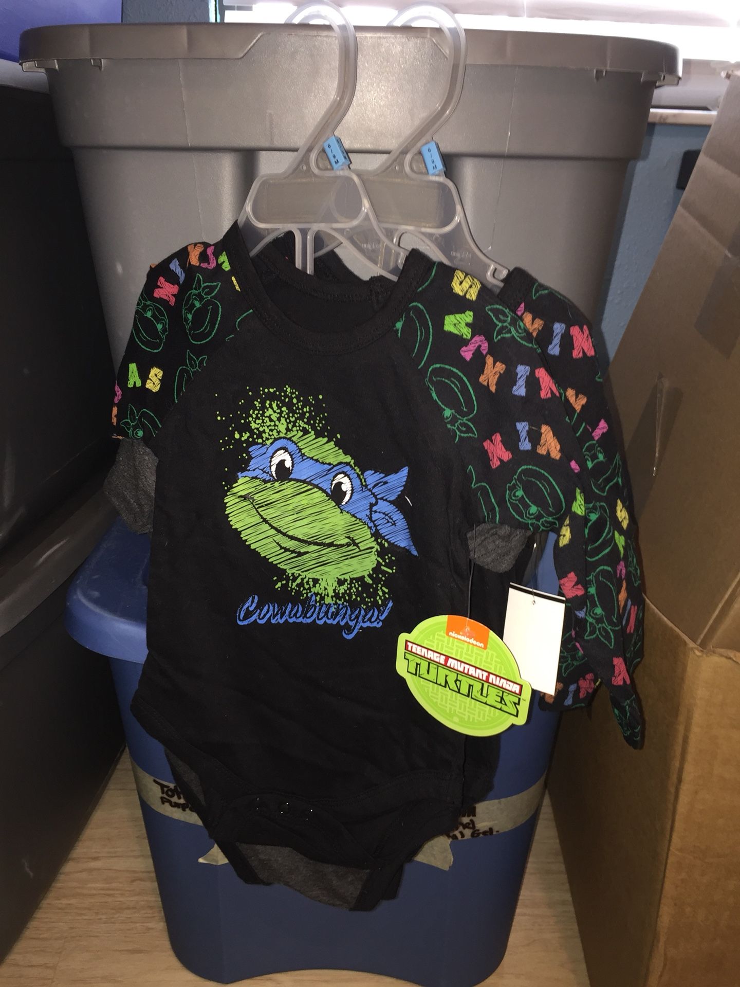 Twins baby boy ninja turtles onesie sets