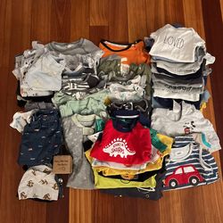 88 Pcs Used Good Baby Clothes Onesies Pants Winter Sizes 3-9 Months