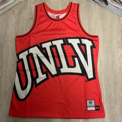New Mitchell & Ness Men's Las Vegas UNLV Runnin' Rebels Big Face Tank Top Jersey S - L