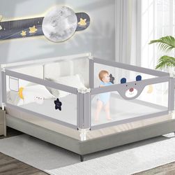 Baby Bed Rail Guard with Bear Design