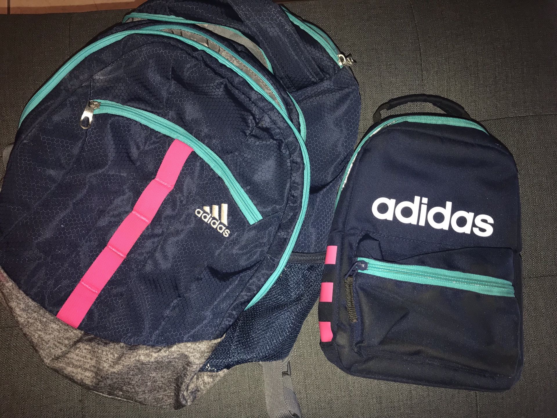 Adidas BackPack and Lunch Bag