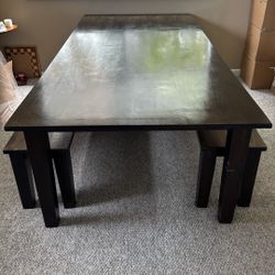 Crate and Barrel Mango Wood Dining Table 