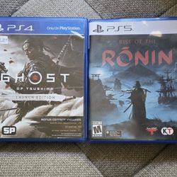 PS4/PS5 Rise Of Ronin + Ghost Of Tsushima 