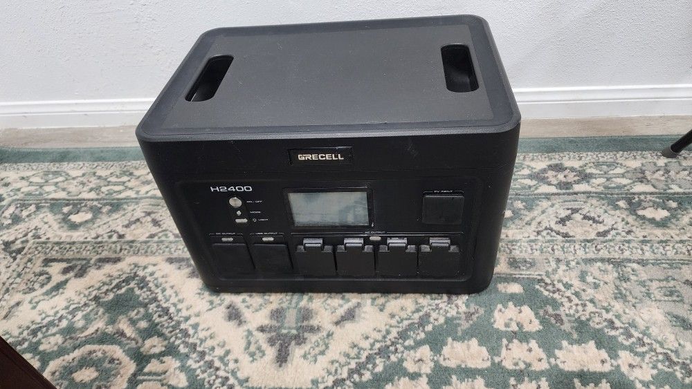 Grecell Portable Power Station 2400W, 1843Wh LiFePO4 Solar Generator UPS Home Battery Backup Power w/4 2400W AC Outlets (4800W Peak),2 PD100W, 2Hrs