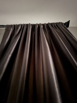 Set of 4 Pottery Barn Lined Silk Duponi Drapes (54" x 94") – Espresso Brown