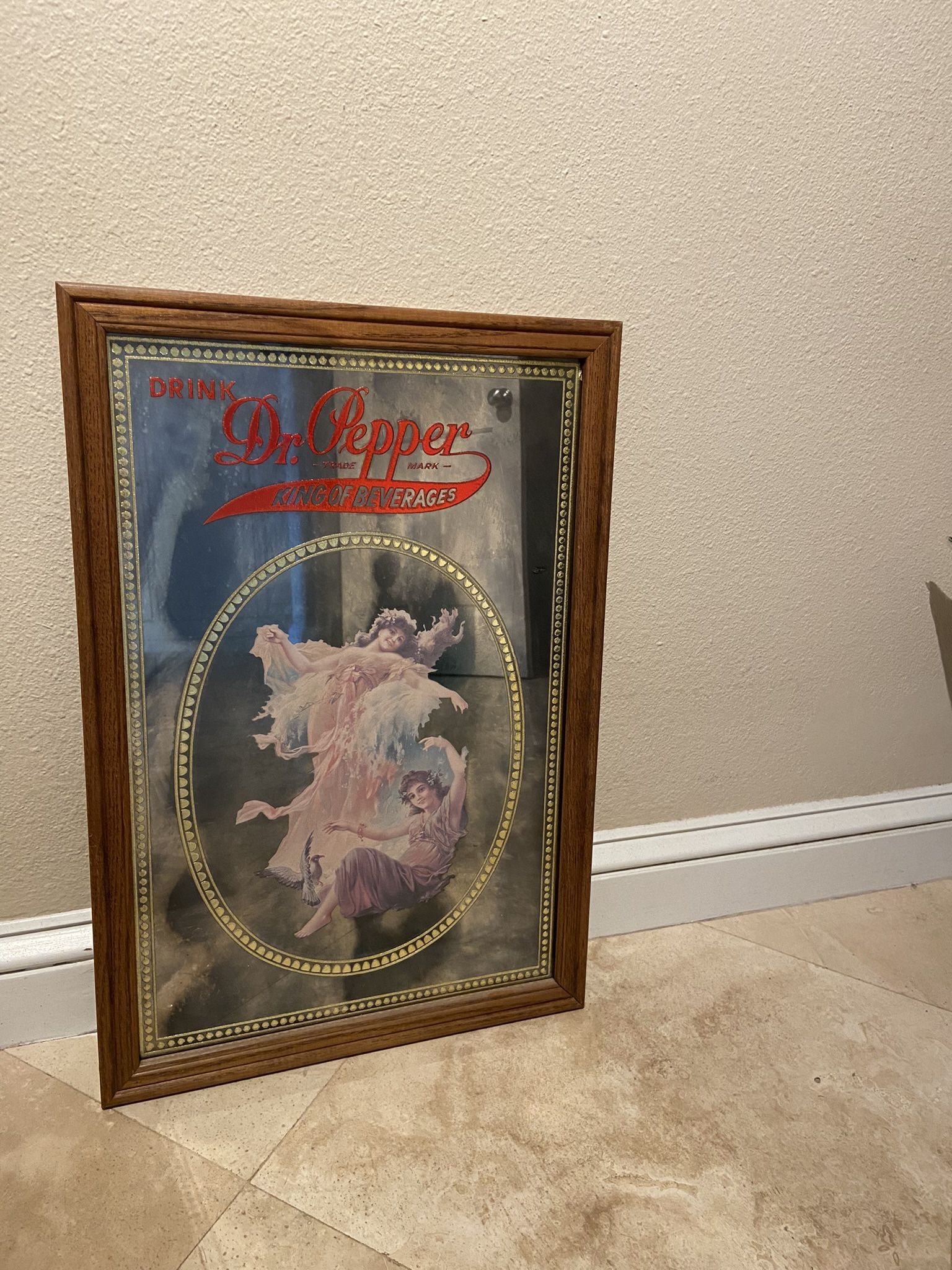 Vintage Drink Dr. Pepper King of Beverages Mirror