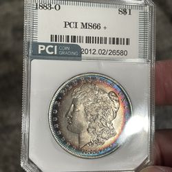 1883-O Morgan Silver Dollar Ms66 Target Toner