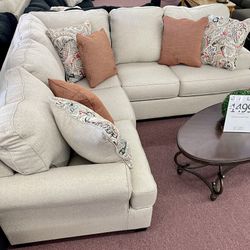 🇺🇸HUGE Ashley Furniture Blowout Sale!🇺🇸 Brand New Sectional W/ Designer Accent Pillows Included! $50 Down Takes It Home Today! 