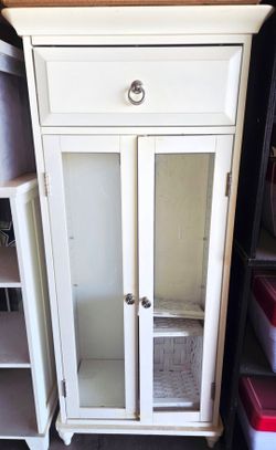 White Storage Cabinet (with shelves included)
