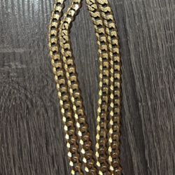14k Curb/ Cuban Link 26 Inch Chain 