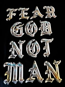 Fear God Not Man Black Graphic T-Shirt