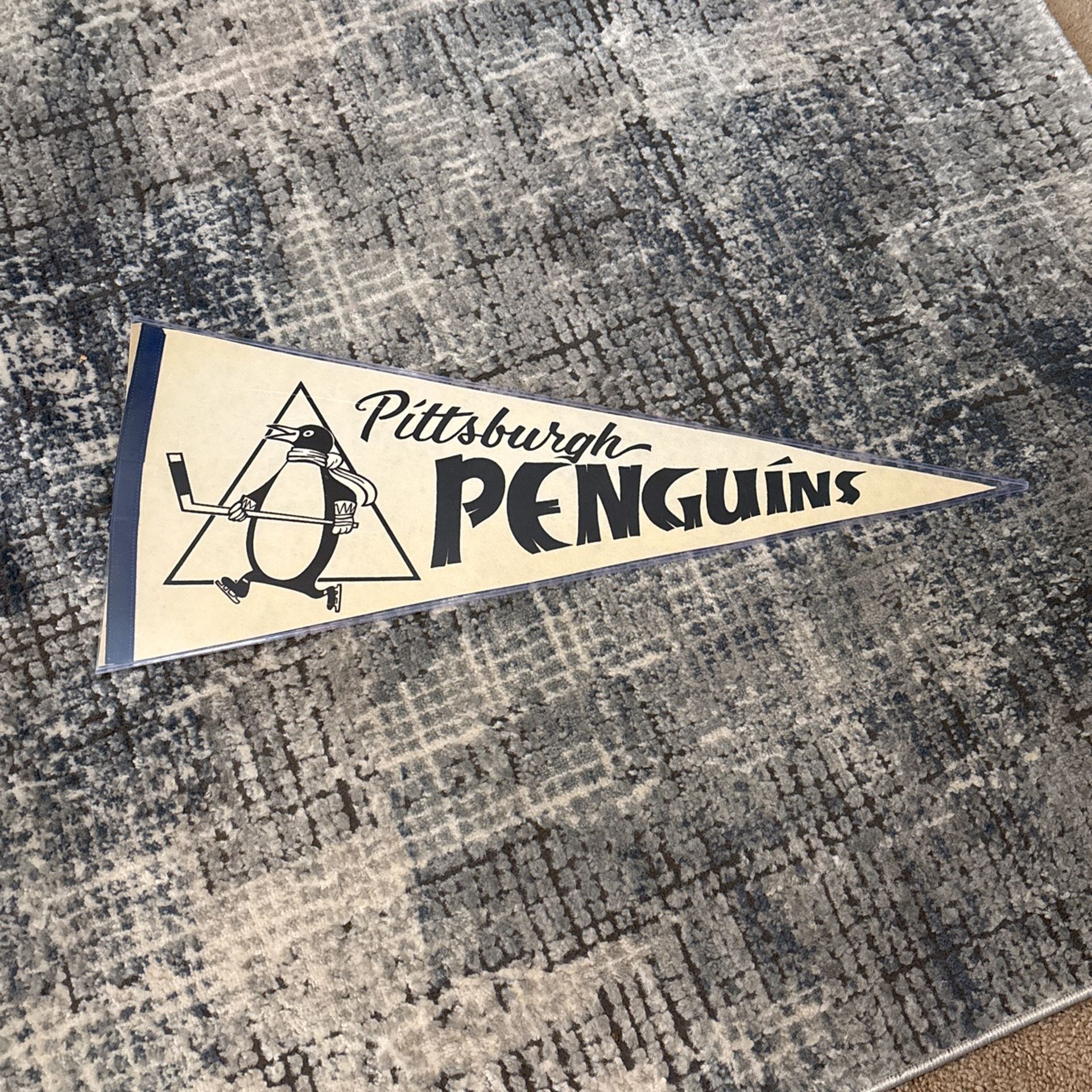 Vintage Pittsburgh Penguins Pennant Man Cave