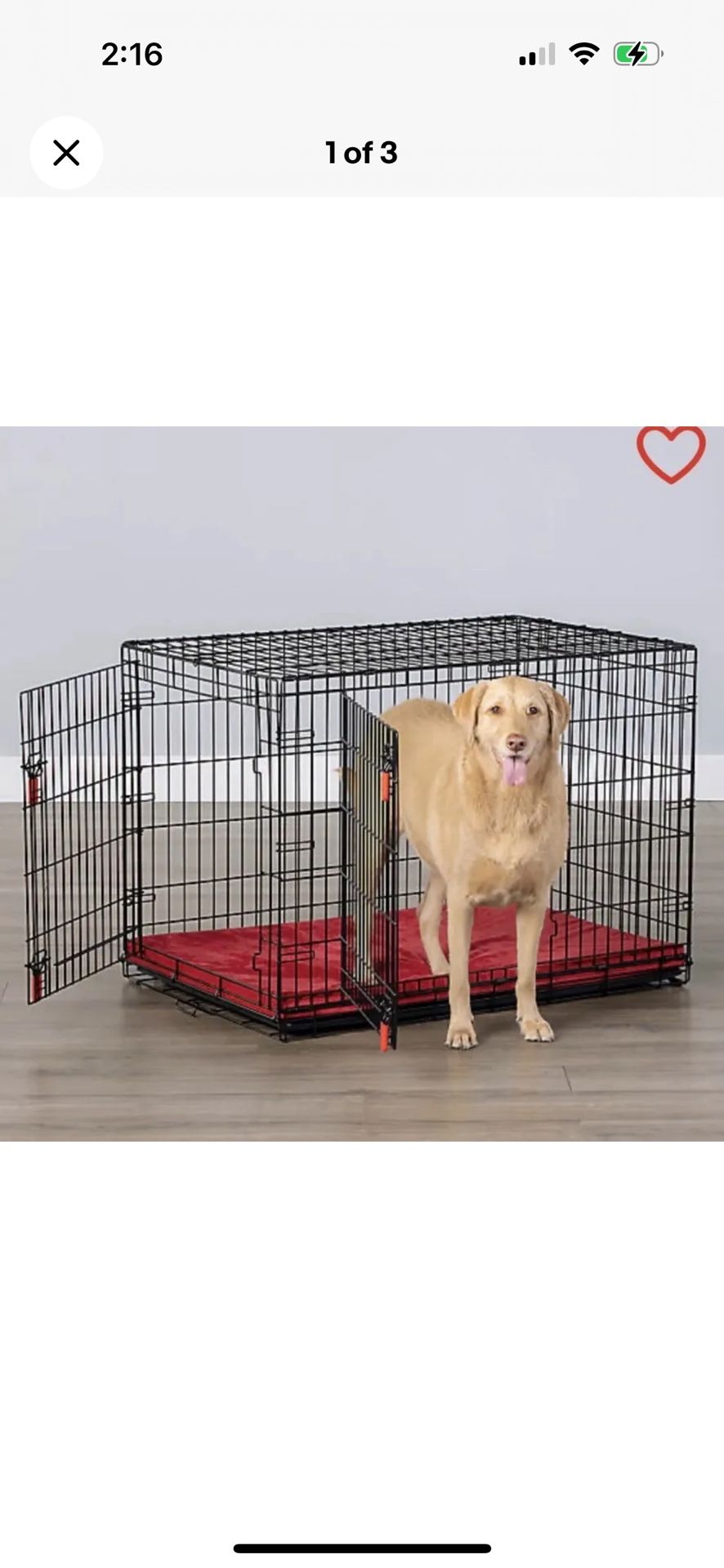 Kong Ultra-Strong Double Door Wire Dog Crate With Divider Panel