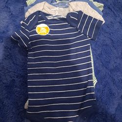  4 Boys Body Suits In A Set .  Baby Soft Cotton For $8