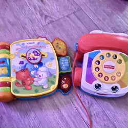 Fisher Price Phone & Vtech  Rhyme Book 