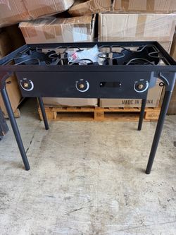 3 Burner Outdoor Portable Propane Stove Gas Cooker,