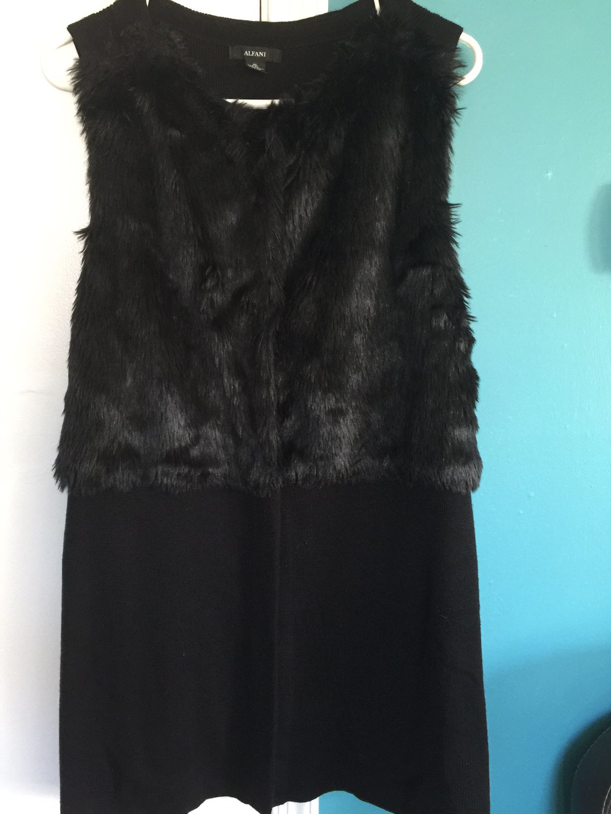 Faux Fur sweater Long Sleeveless Coat/vest