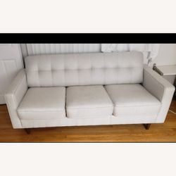 Living Spaces London Optical Queen Sleeper Sofa - Pullout with Memory Foam Mattress