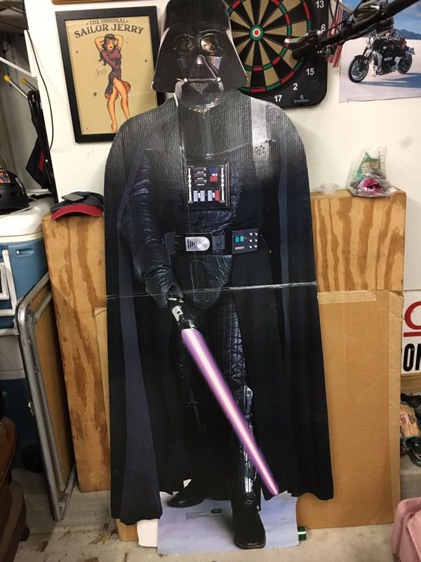 Darth Vader "RARE"talking cut out with purple lightsaber