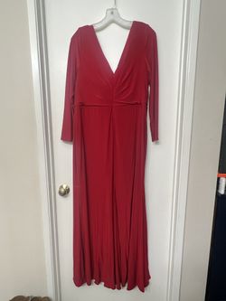 Elegant Red Long Sleeve Dress