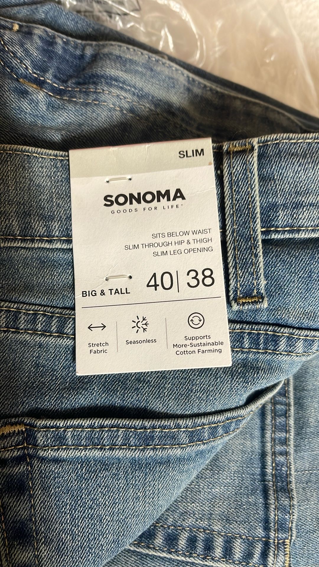 NEW 3 JEANS 40X38 SONOMA SLIM (MEN’S) $25 Each Or $60 For All 3