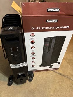 🔥 Konwin 1500W Digital Oil-Filled Radiator Heater (Black) 🔥