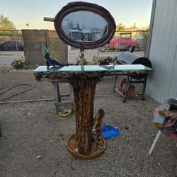 Rustic Handmade Root Tree Stump Table . Montezuma Cypress