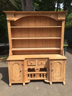 Antique English Country Pine Cupboard