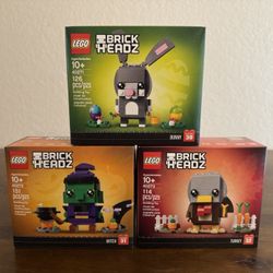 LEGO SEASONAL BRICKHEADZ (40271, 40272, 40273) Bunny, Witch, Turkey ~Brand New & Sealed~ Firm Price Pickup Only
