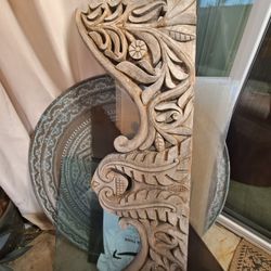 Hand Carved Solid Wood Balinese Piece.